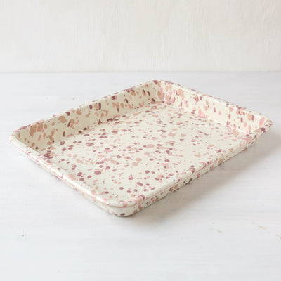 Catalina Splatter Enamel Rectangular Tray