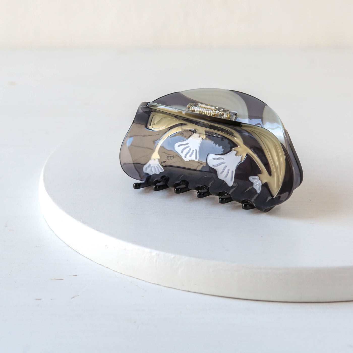 Moonflower Hair Claw Dark Brown Acetate