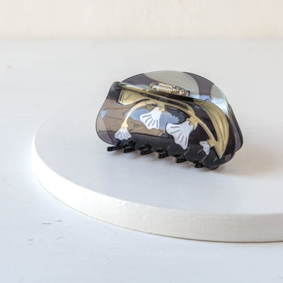 Moonflower Hair Claw Dark Brown Acetate