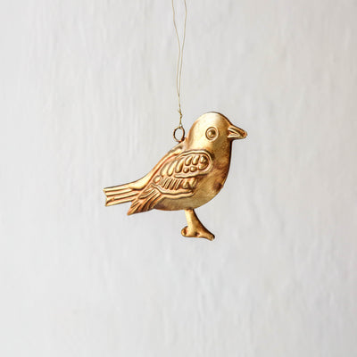 Hanging Brass Bird Tree Decoration