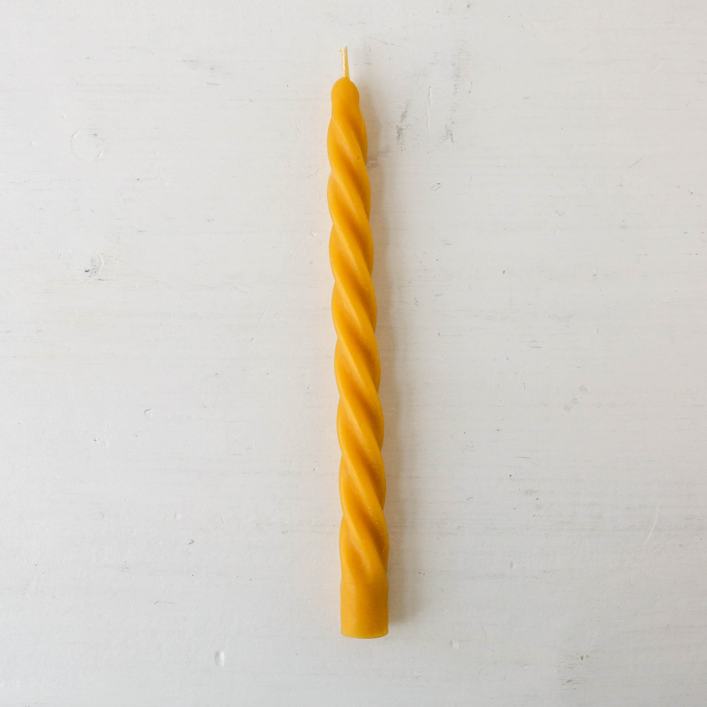 Twisted Natural Beeswax Dinner Candle