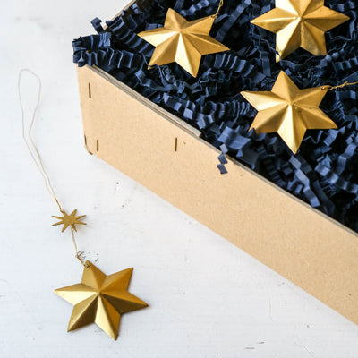 Hanging Brass Star Tree Decoration