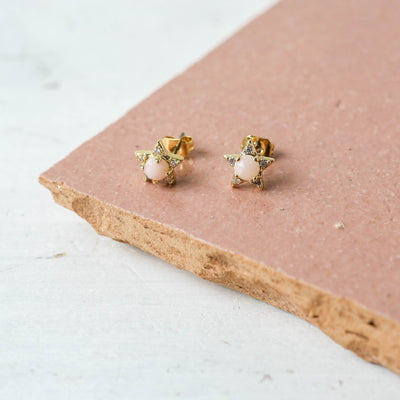 Opal Stud Earrings - Starry Night
