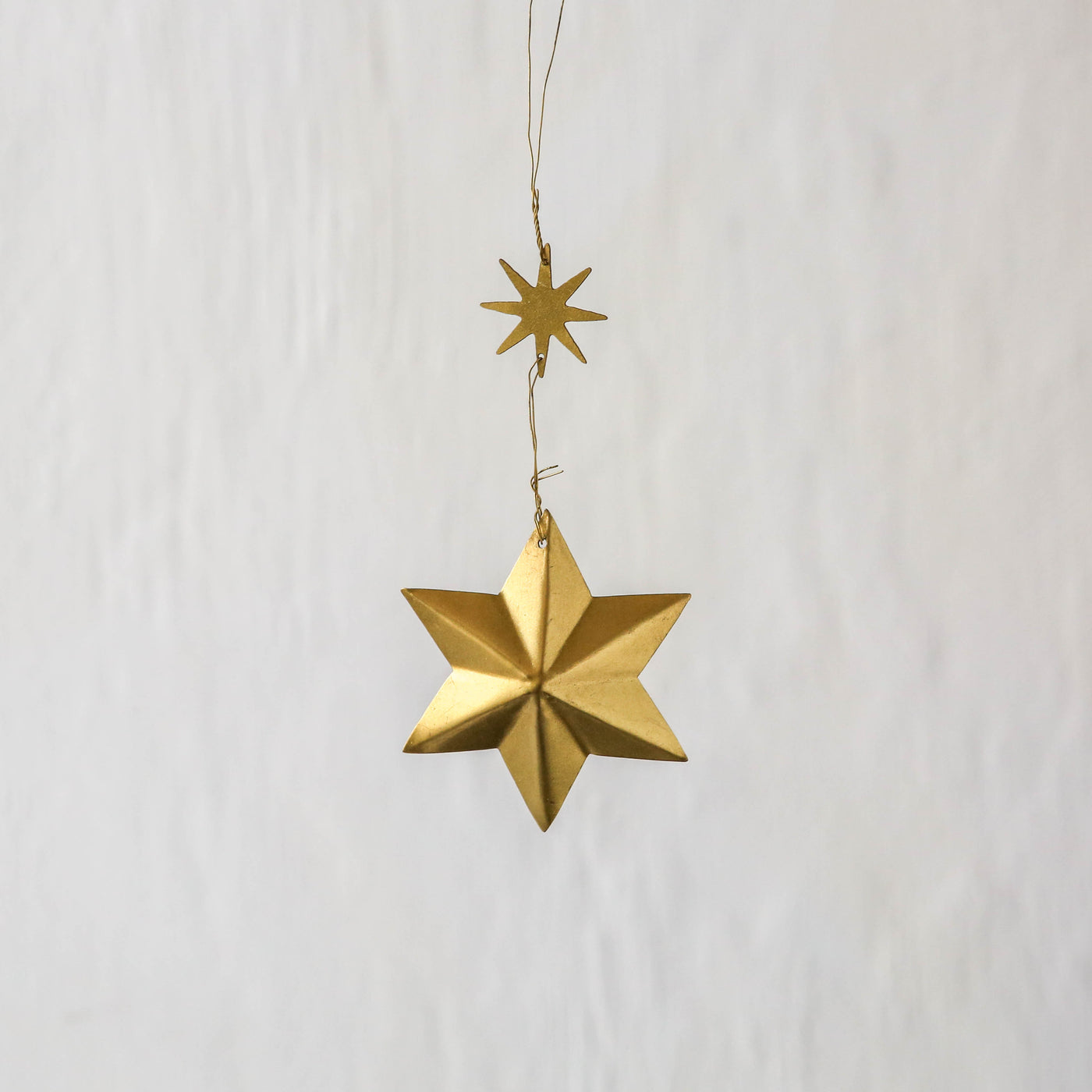 Hanging Brass Star Tree Decoration