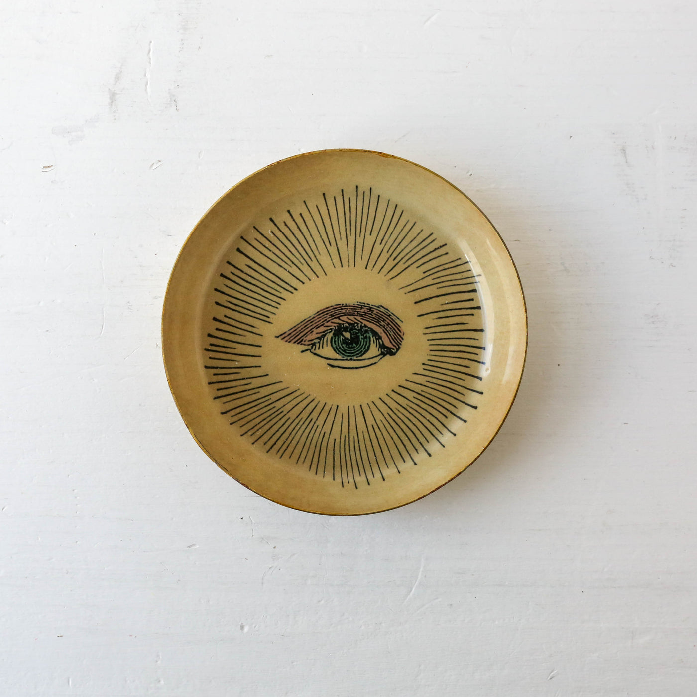Eye Round Enamel Tray