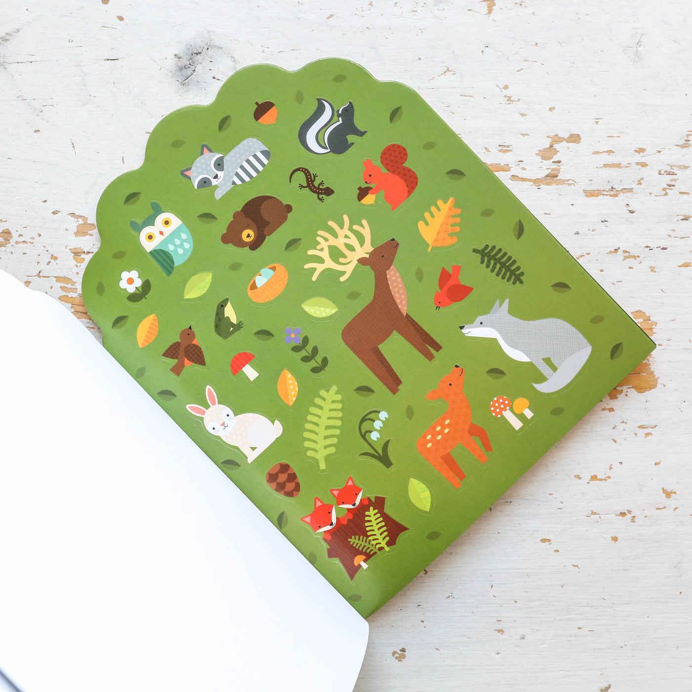 Colouring Book with Stickers - Woodland