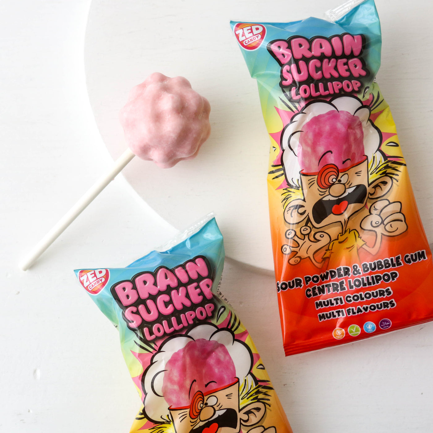 Brain Sucker Lollipop Halloween Sweets
