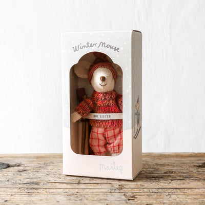 NEW Winter Mice With Ski Set & Hat - Big Sister Rose