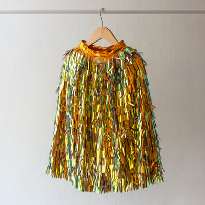 Gold Holographic Shimmer Dress Up Cape