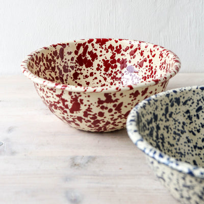 Splatter Enamel Small Serving Bowl