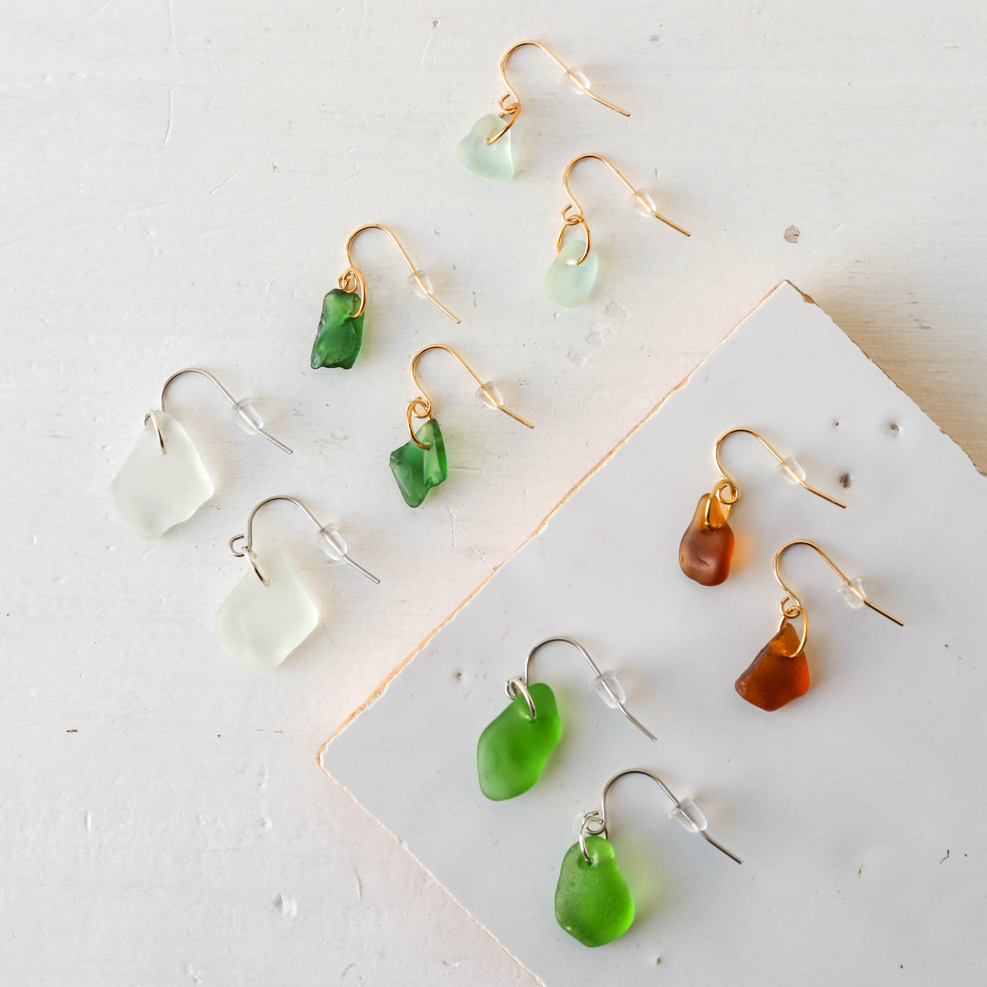 Sea Glass French Hook Earrings