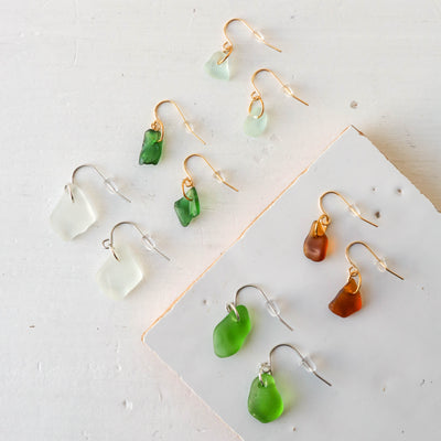 Sea Glass French Hook Earrings