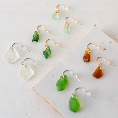 Sea Glass French Hook Earrings