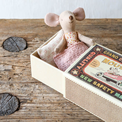 Little Sister Mouse Toy in Matchbox