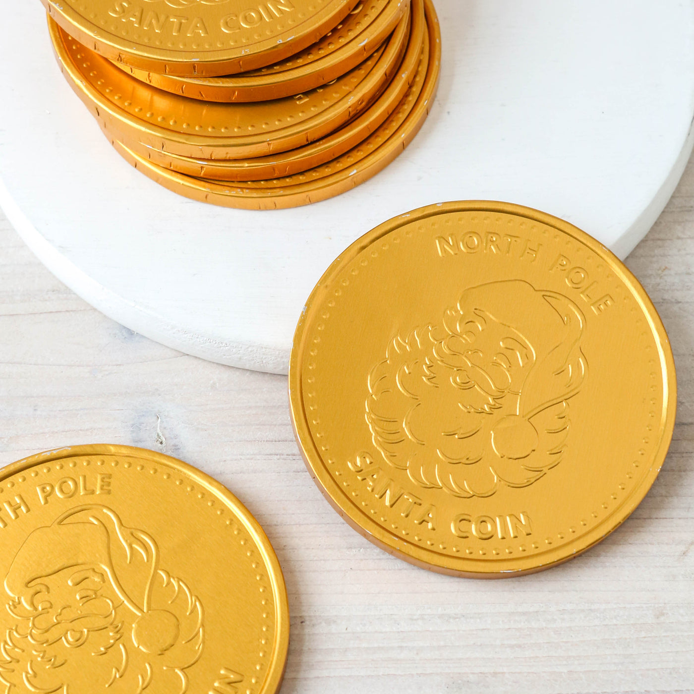 Giant Chocolate North Pole Gold Coin