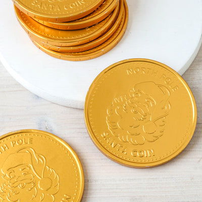 Giant Chocolate North Pole Gold Coin