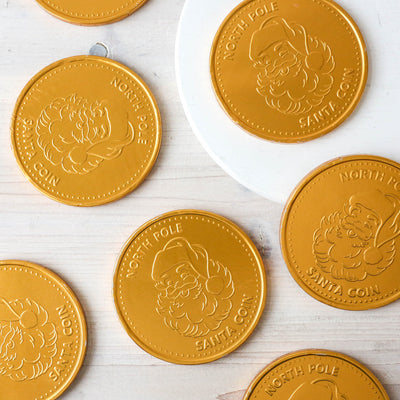 Giant Chocolate North Pole Gold Coin