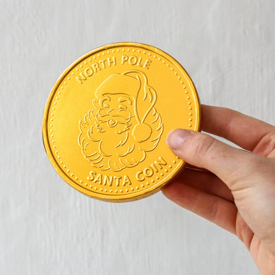 Giant Chocolate North Pole Gold Coin