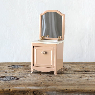 Maileg Sink Dresser with Mirror - Powder