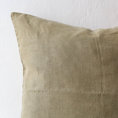 Linen Cushion Cover - Moss Green