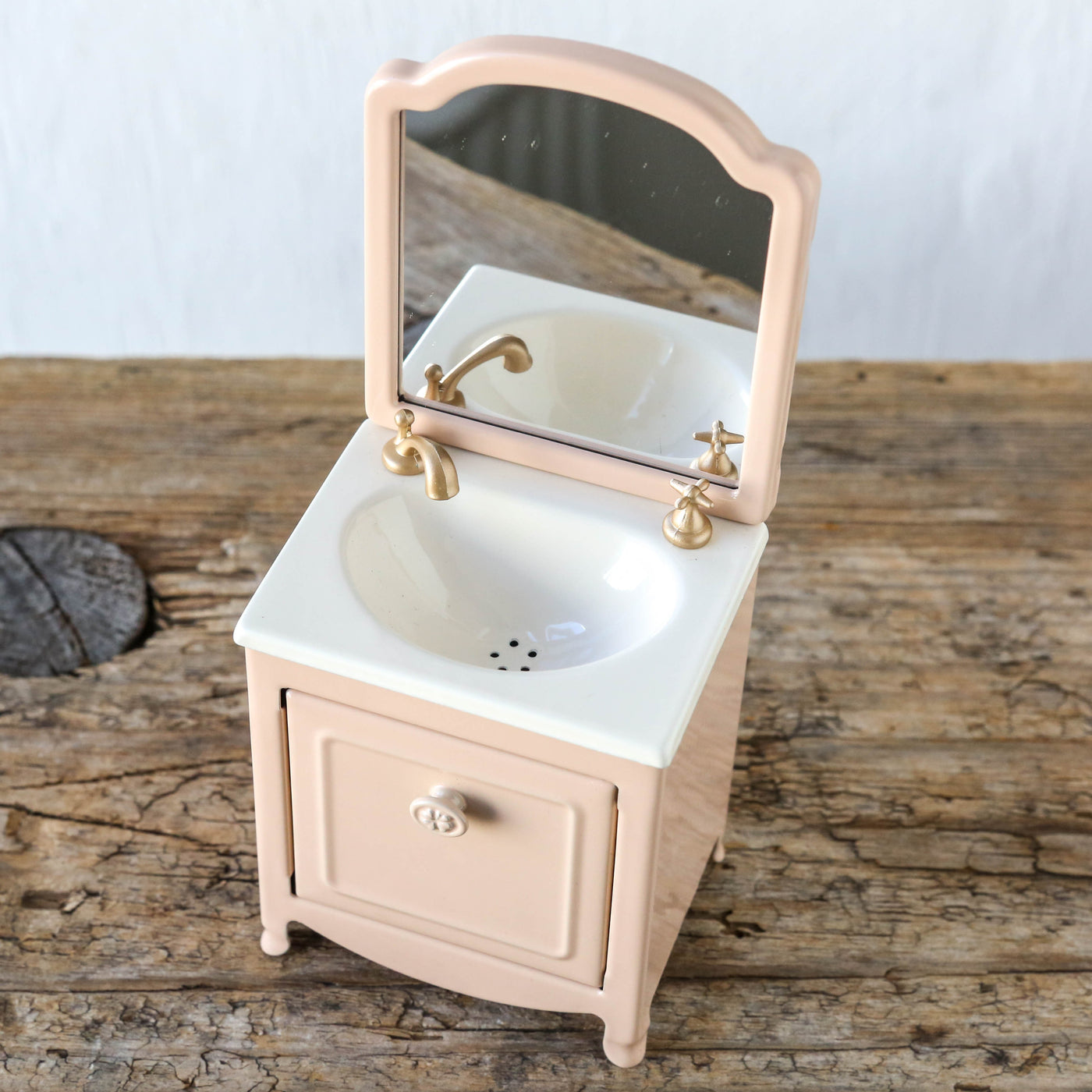 Maileg Sink Dresser with Mirror - Powder