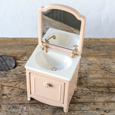 Maileg Sink Dresser with Mirror - Powder