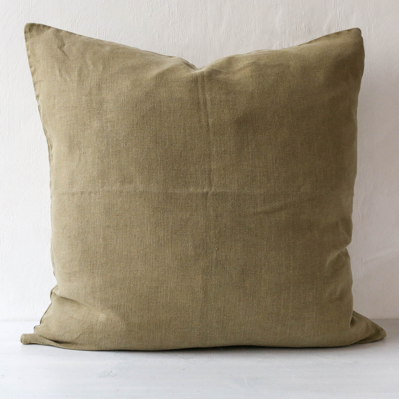 Linen Cushion Cover - Moss Green