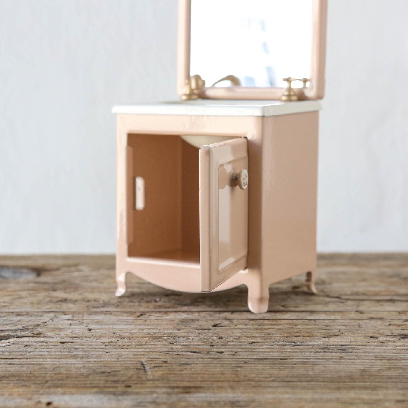 Maileg Sink Dresser with Mirror - Powder