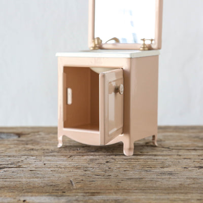 Maileg Sink Dresser with Mirror - Powder