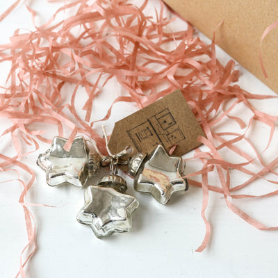 Silver 3cm Star Bauble - Pack of 3