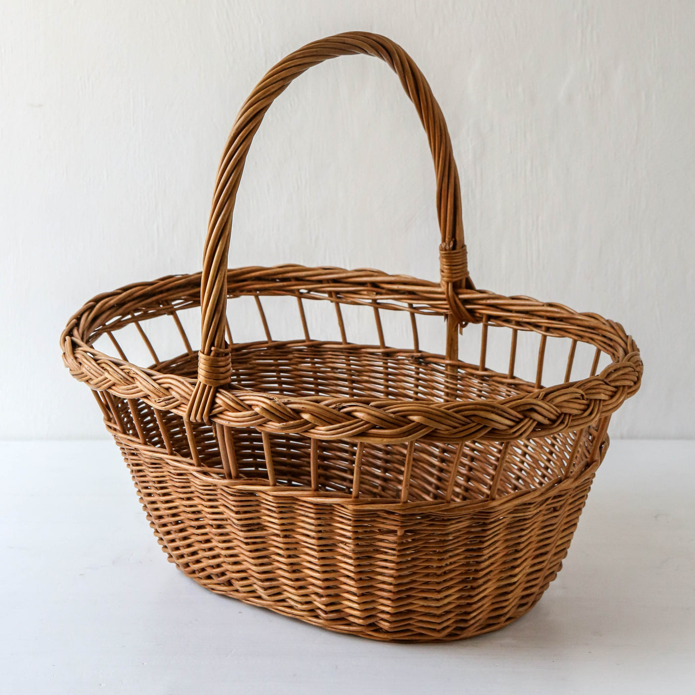 Open Sided Vintage Woven Basket