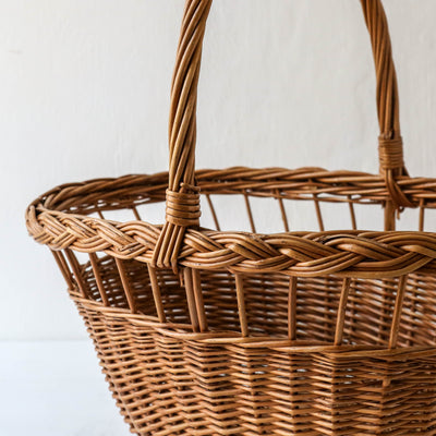 Open Sided Vintage Woven Basket