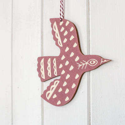 Mini Hanging Blackbird Decoration