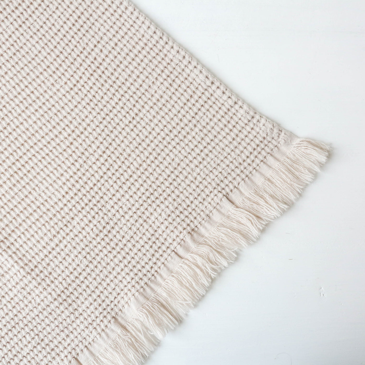 Waffle Cotton Bath Towel - Cream