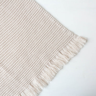 Waffle Cotton Bath Towel - Cream