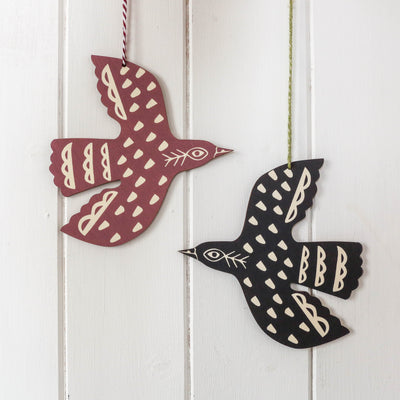 Mini Hanging Blackbird Decoration