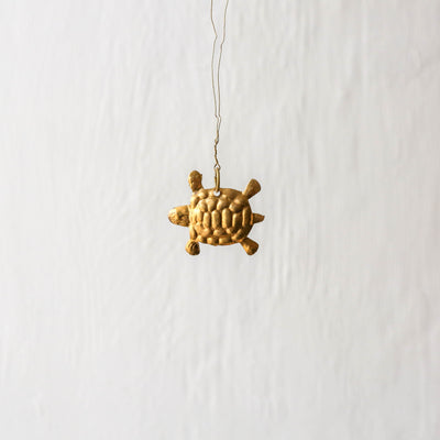 Turtle Decoration - Pressed Antique Brass