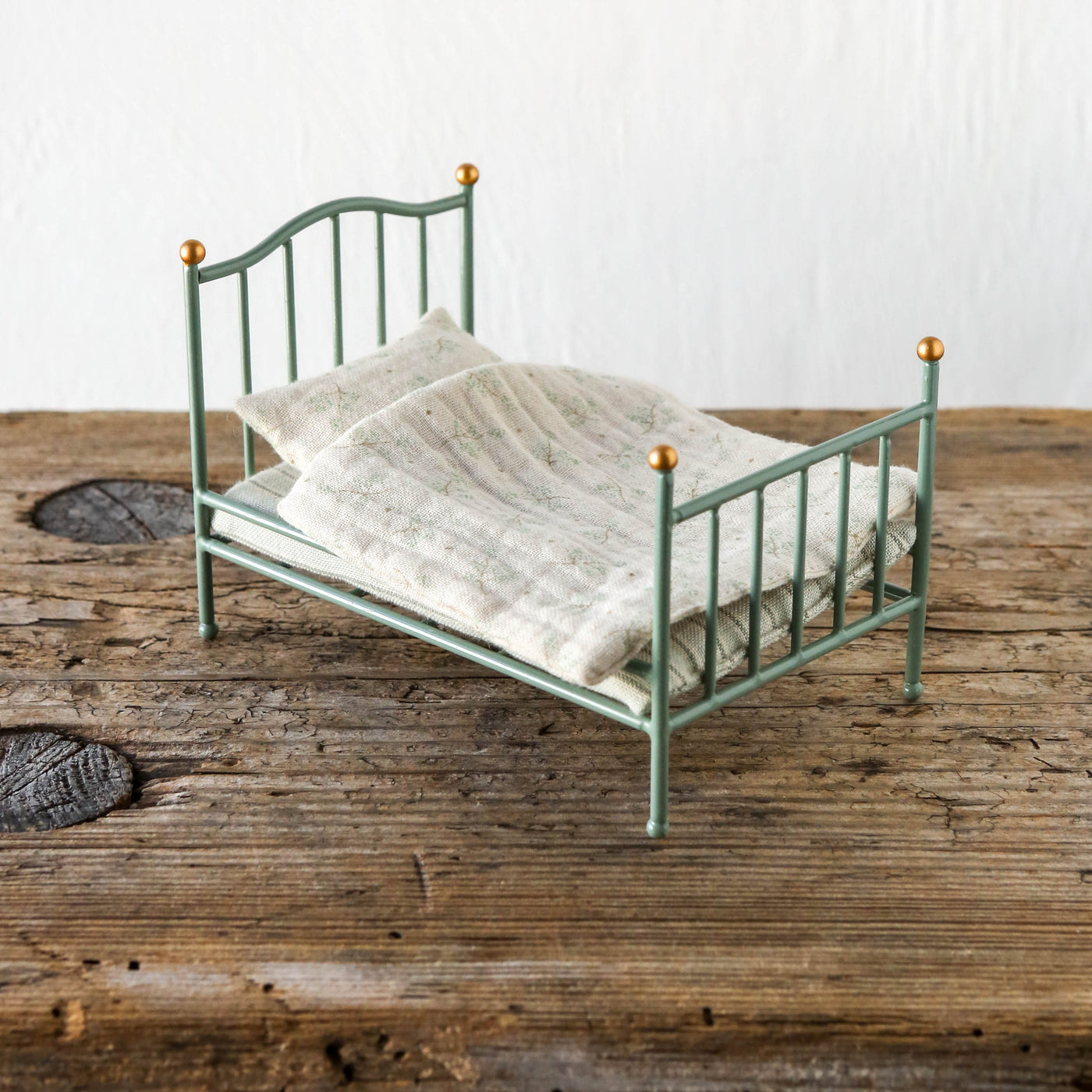 Maileg Mouse Vintage Single Bed - Mint