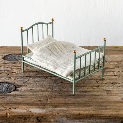 Maileg Mouse Vintage Single Bed - Mint