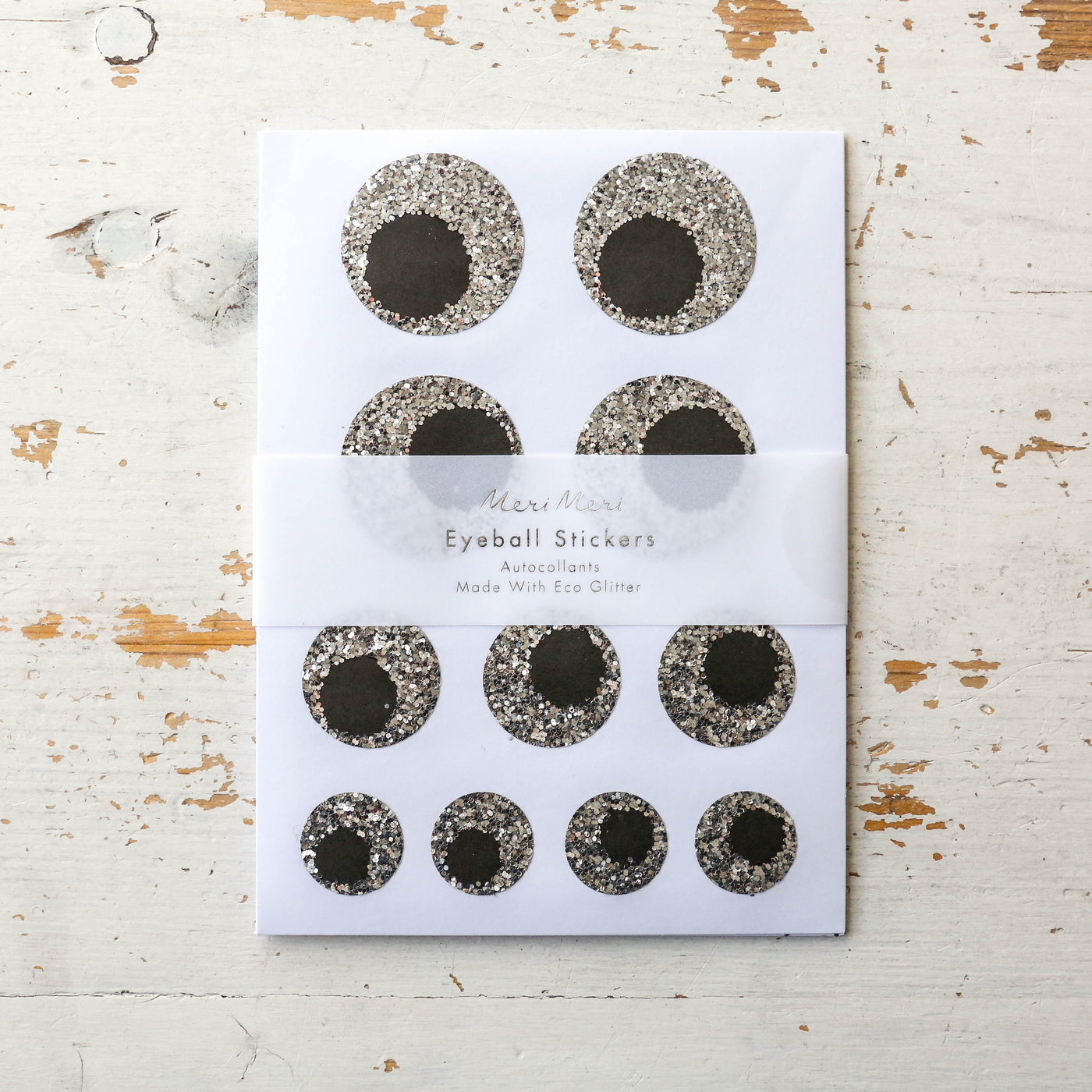 Silver Glitter Eye Stickers