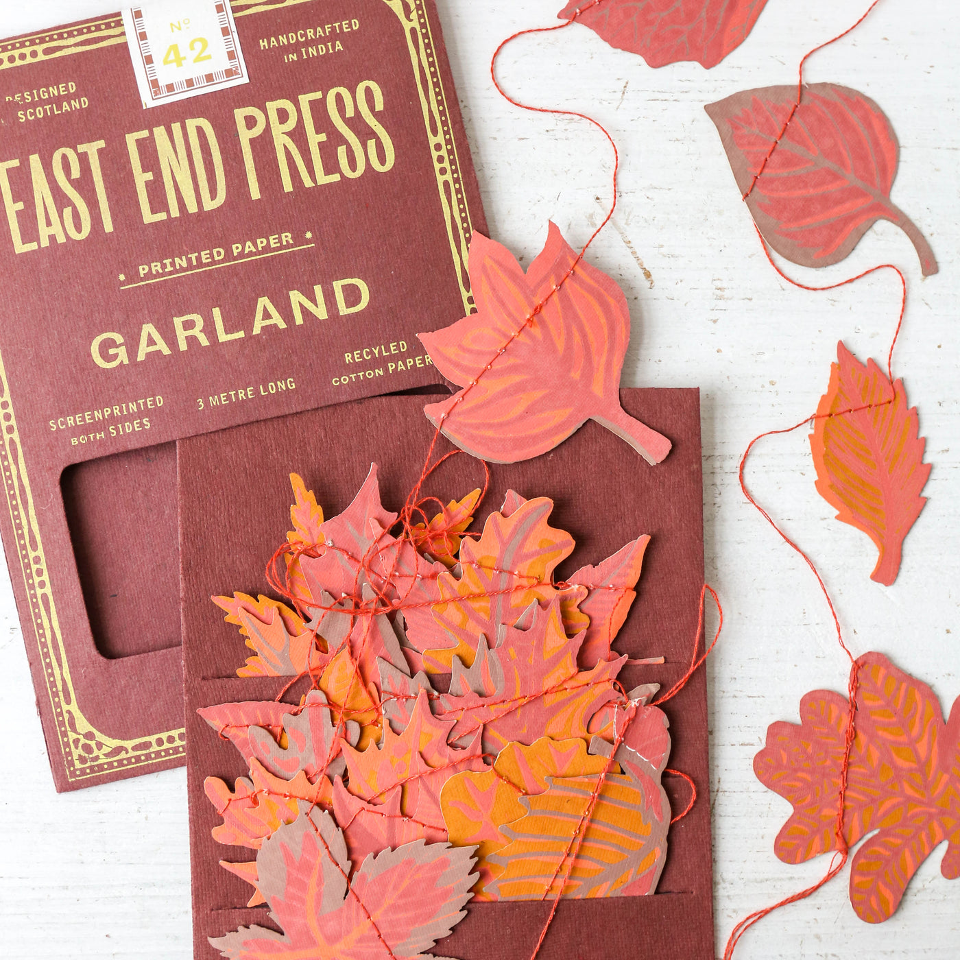 Autumn Leaves Sewn Garland