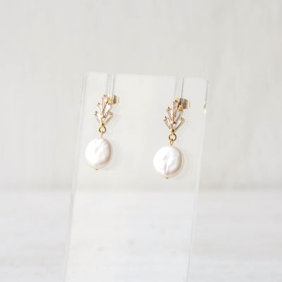 Deco Crystal Pearl Earrings