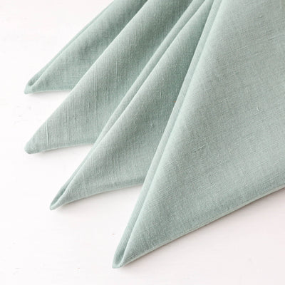 Set of Four Washed Linen & Cotton Napkins - Celadon