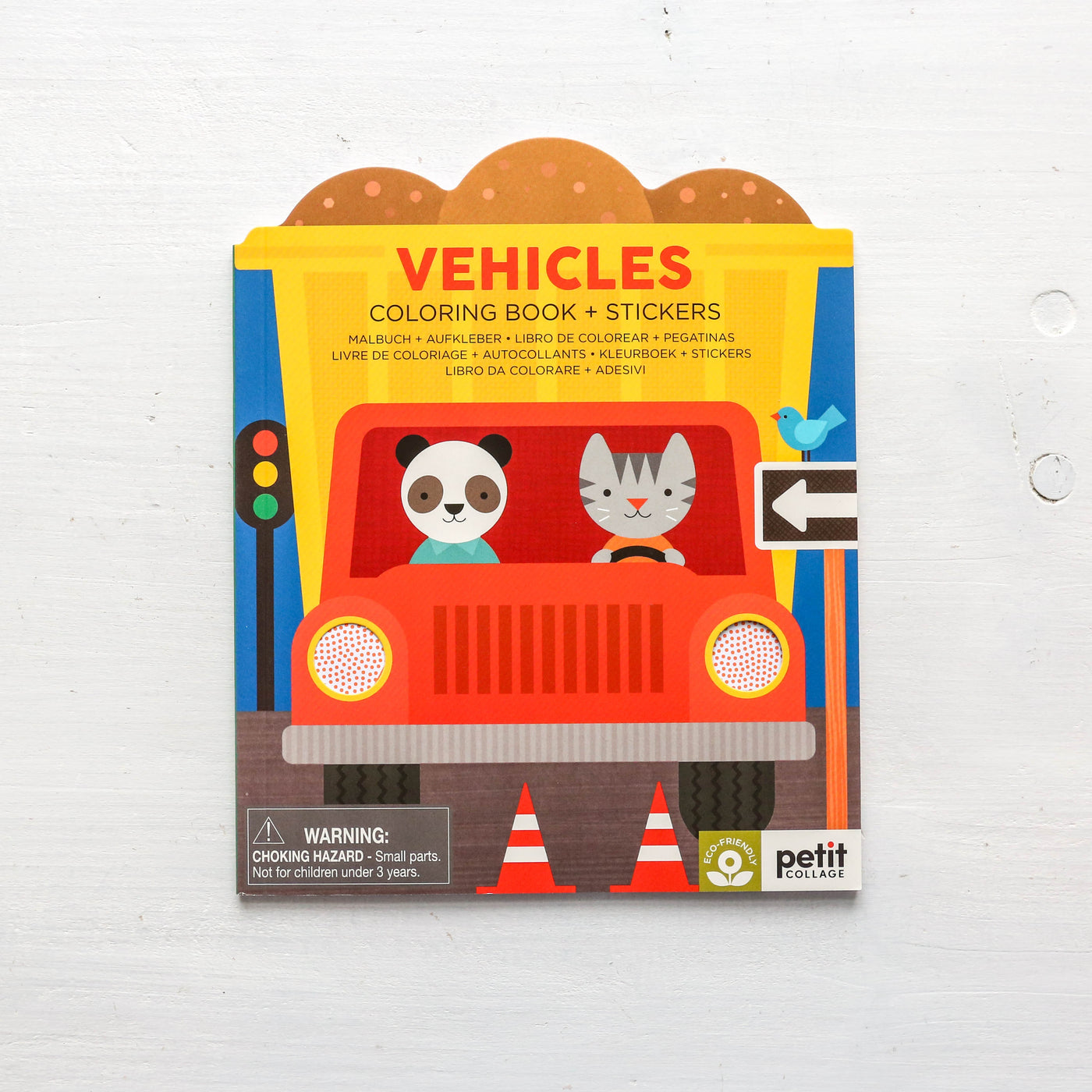 Colouring Book with Stickers - Vehicles