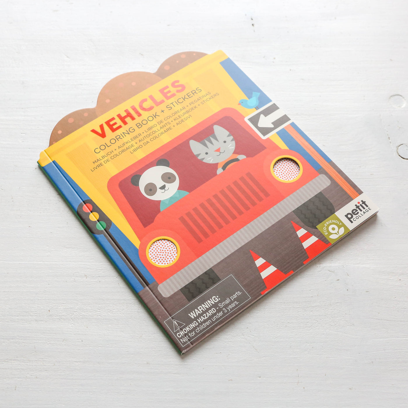 Colouring Book with Stickers - Vehicles