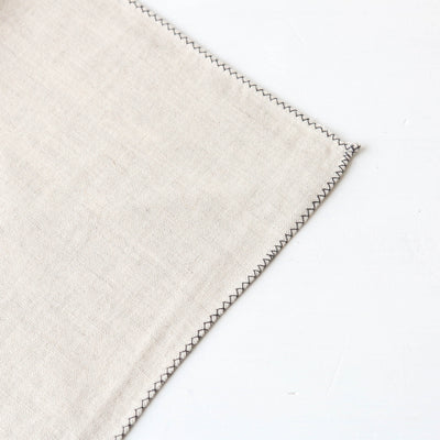 Set of Four Washed Linen & Cotton Napkins - Natural