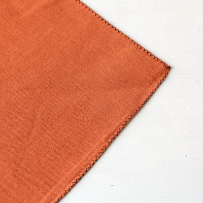 Set of Four Washed Linen & Cotton Napkins - Brick