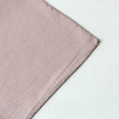 Set of Four Washed Linen & Cotton Napkins - Pink