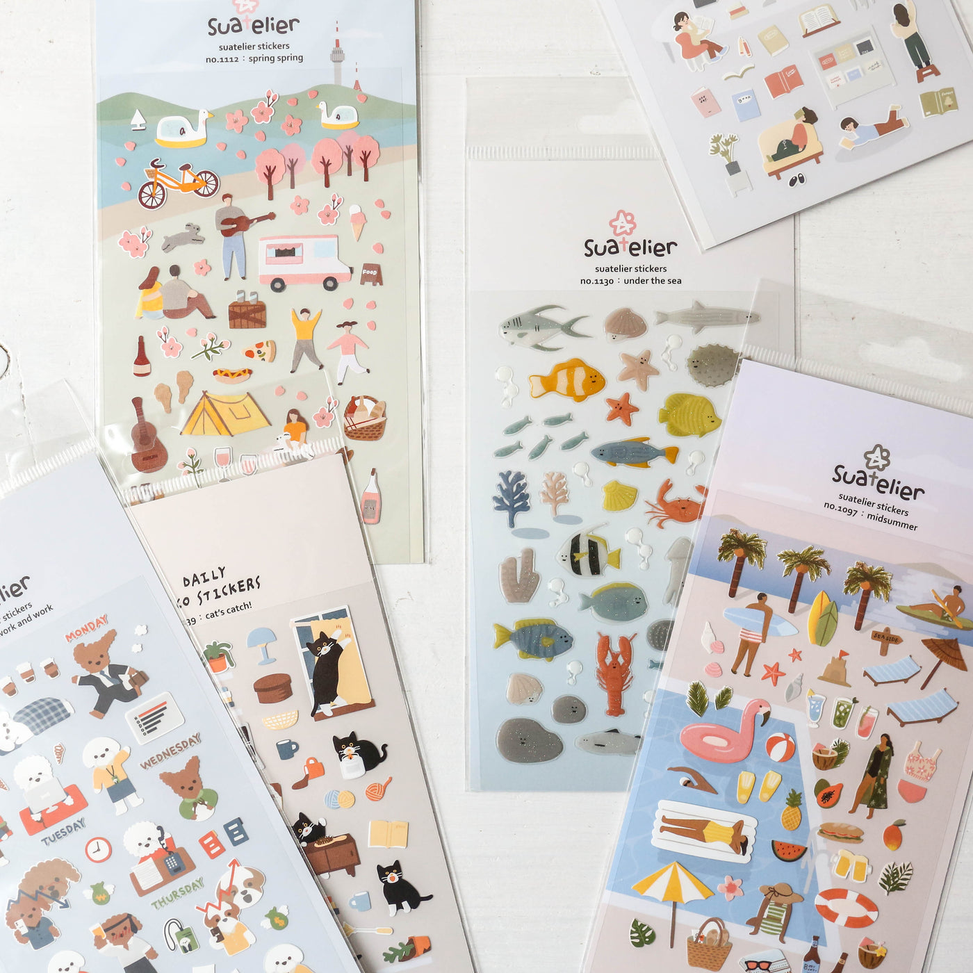 Cat's Catch! Stickers - 1139 By Suatelier