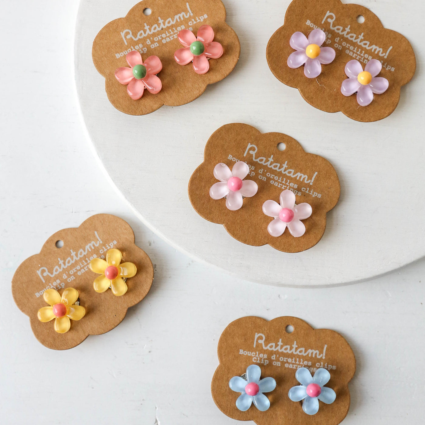 Clip-On Flower Earrings